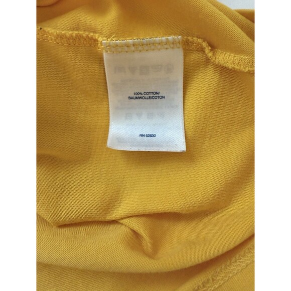 Lands End Womens Yellow V-Neck T-Shirt XS 100% Cotton Casual‎ Short Sleeve - Picture 4 of 7